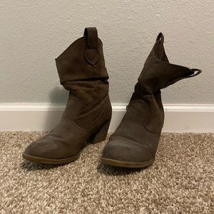 Rocket Dog, Dark brown ankle cowgirl bootie
